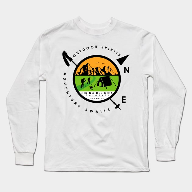 Hiking Delights Long Sleeve T-Shirt by abbyhikeshop